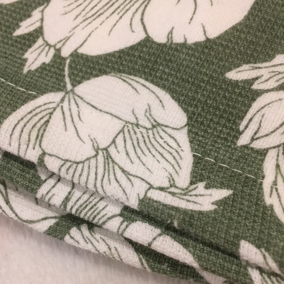 Sage Green Floral Kitchen Towel Set of Two NWT Market Finds Cotton 18x28” - Picture 14 of 16